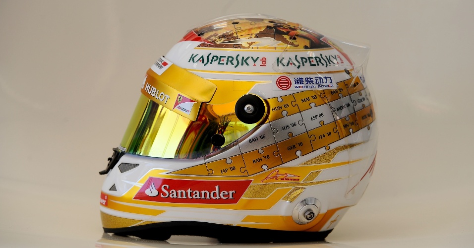 Fernando Alonso usa capacete com alusão a cassinos no GP de Mônaco de 2013