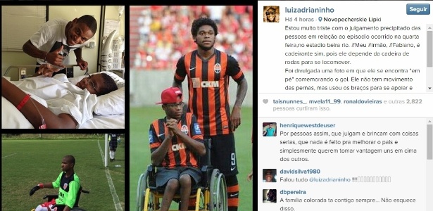 Luiz Adriano defende seu irmão - Reprodução/Instagram
