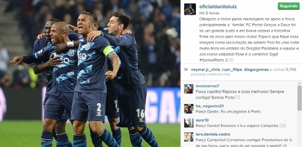Danilo posta mensagem tranquilizando torcedores - Reprodução / Instagram