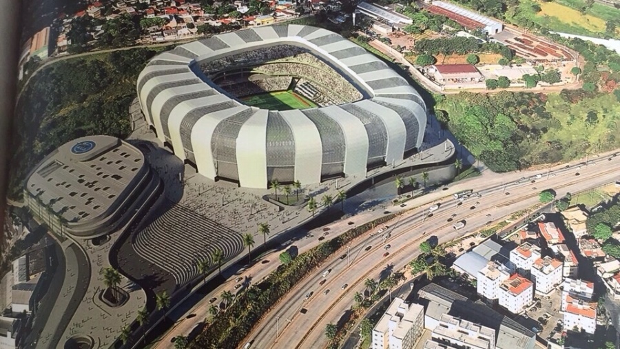 Imagem de projeto para um futuro estádio do Atlético-MG - Reprodução internet