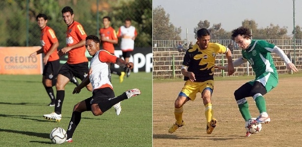 Cristiano em dois momentos: em 2010 no Atlético e anos depois atuando no futebol do Iraque - Montagem sobre foto de Bruno Cantini/Clube Atlético Mineiro e reprodução de internet