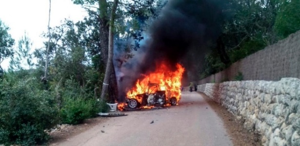 Carro pega fogo e vitima copiloto em rali na Espanha - Repordução/Twitter