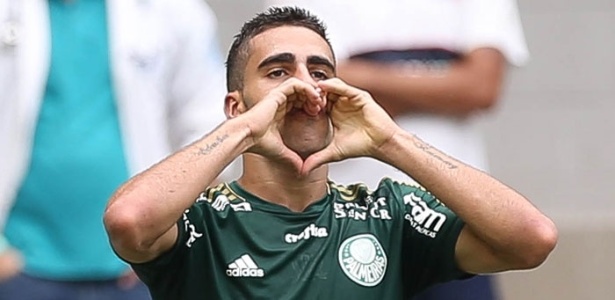 Gabriel comemora seu gol marcado pelo Palmeiras contra o XV de Piracicaba - Cesar Greco/Ag. Palmeiras/Divulgação