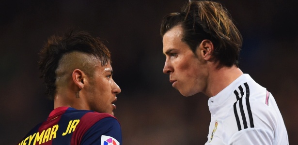 Neymar se estranha com Gareth Bale; brasileiro não foi bem no clássico contra o Real Madrid