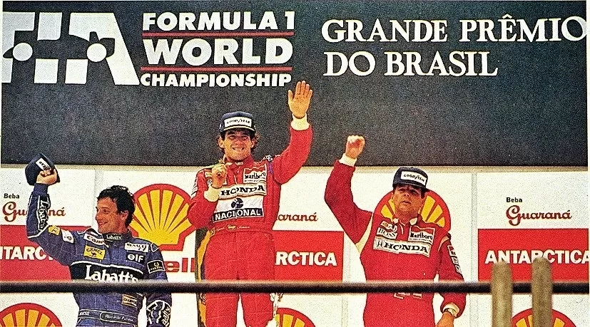 Senna durante GP do Brasil em 1991 - Reprodução