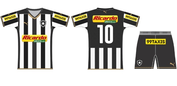 O Botafogo vestirá camisa com dois patrocínios pontuais no clássico de domingo - Divulgação