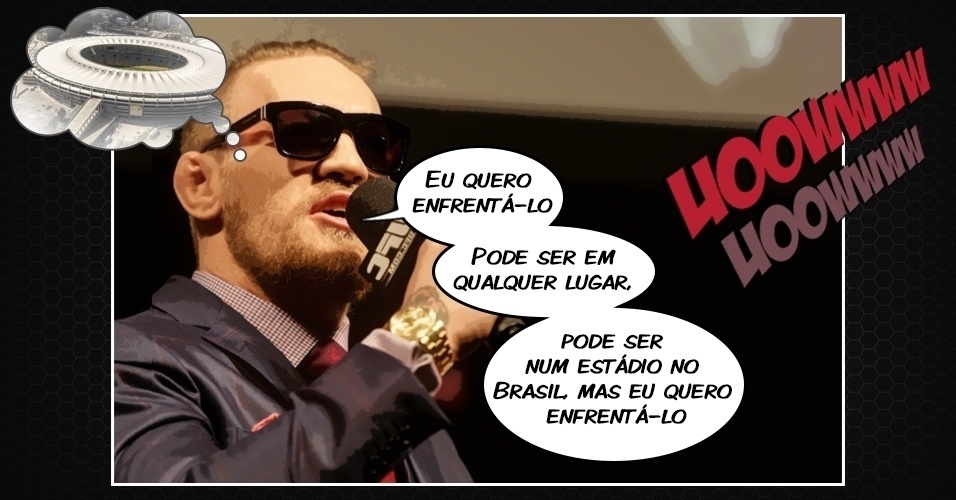 José Aldo e Conor McGregor se encaram no dia 12 de dezembro, em Las Vegas, em disputa do cinturão dos penas - Arte/UOL Arte/UOL com Inovafoto