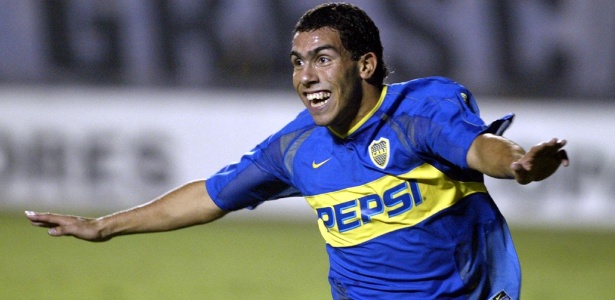 Carlos Tevez defendeu o Boca Junrios entre 2001 e 2004 - AFP