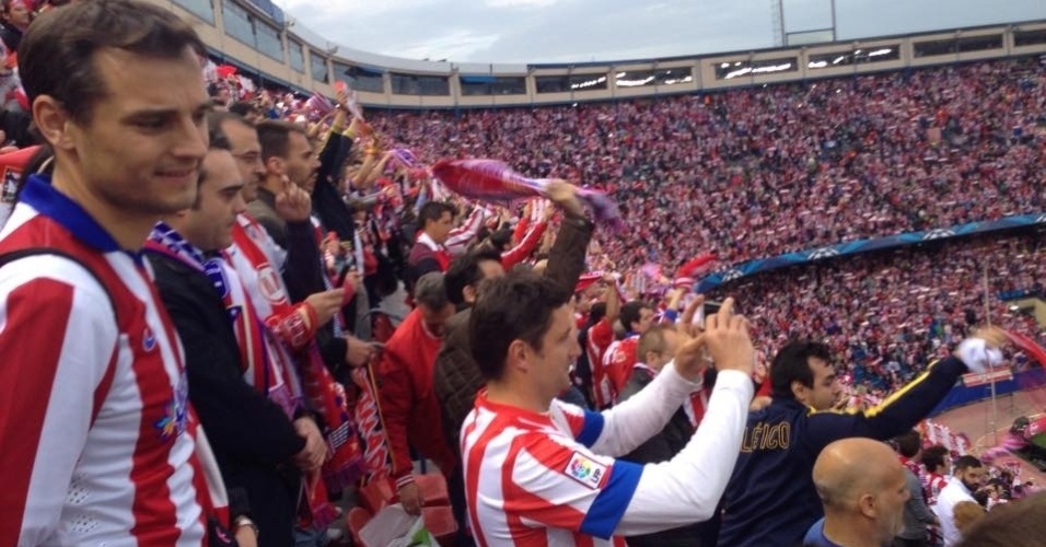 Torcida do Atlético mostrou grande empolgação com a entrada do time em campo