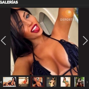 Claudia Alende é tema da terceira galeria de fotos mais vista da editoria de esportes do site da TV Televisa do México - Reprodução despostes.televisa