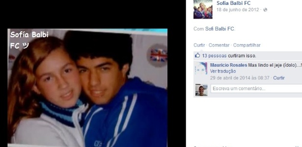 Luis Suárez começou a namorar Sofía Balbi ainda na adolescência  - Reprodução/Facebook