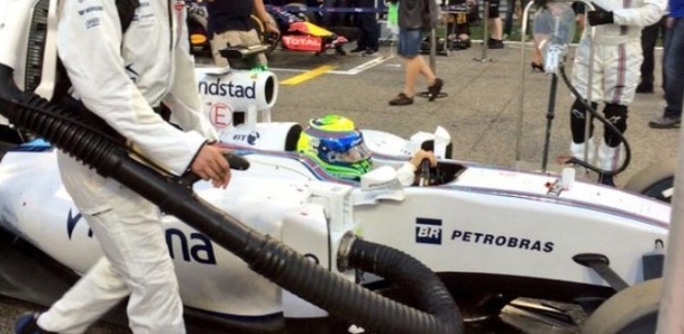 Massa alinhou em sexto no grid (foto), mas teve problemas de motor e largou dos boxes - Williams F1/Divulgação