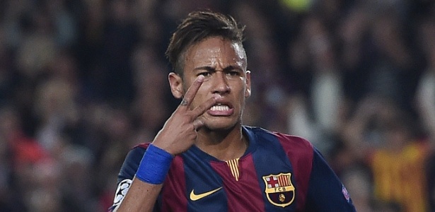 Neymar marcou 3 gols em 2 jogos pelo Barcelona contra o PSG nas quartas de final - Josep Lago/AFP