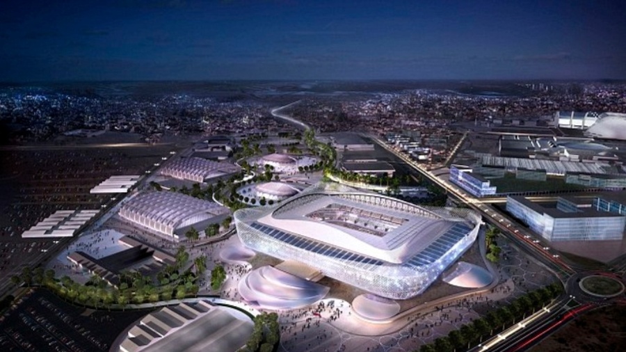 Projeto do estádio Al Rayyan, que terá capacidade para 40 mil pessoas e ar condicionado para receber torcedores na Copa 2022 no Catar - Divulgação