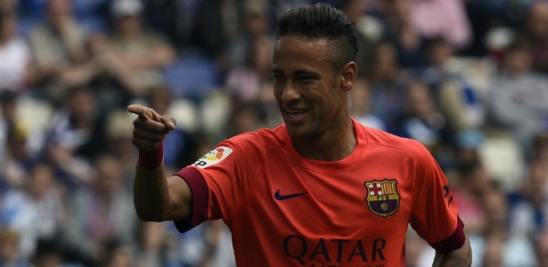 Neymar abre o placar para o Barcelona contra o Espanyol