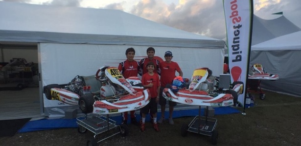 Nelsinho e Pedro Piquet participaram de torneio de kart com Pietro e Enzo Fittipaldi - Divulgação