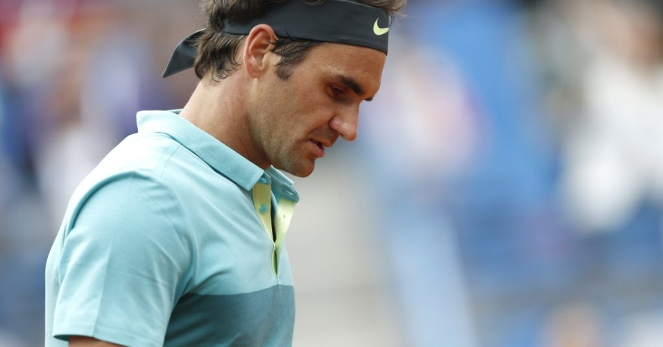 Roger Federer comemora ponto conquistado na partida contra o argentino Diego Schwartzman, em Istambul