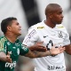 Dudu, do Palmeiras, e Valencia, do Santos, reclamam durante final do Campeonato Paulista - Junior Lago/UOL