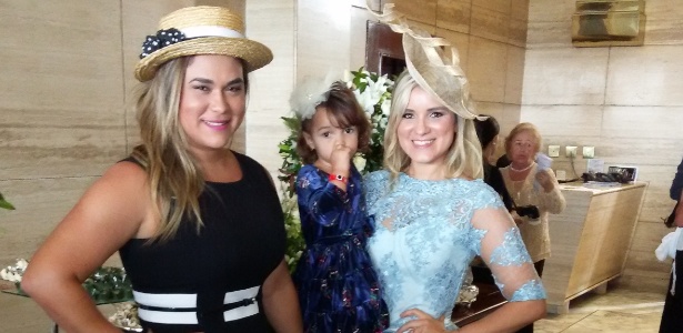 Milka Borges (à esquerda) com a sobrinha e a irmã durante o GP São Paulo - Daniel Lisboa/UOL