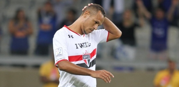 Luis Fabiano foi punido e desfalca o São Paulo contra o Corinthians - Paulo Fonseca/EFE