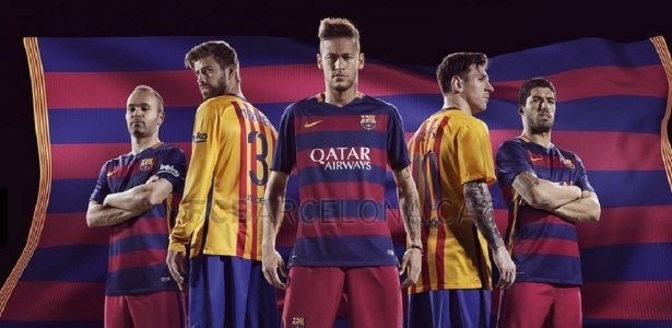 Barcelona lança uniforme para temporada 2015/2016 - Notícias - BOL