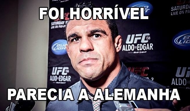 Nocaute de Chris Weidman sobre Vitor Belfort resgatou a goleada história de 7 a 1 da Alemanha contra o Brasil na Copa do Mundo - Reprodução