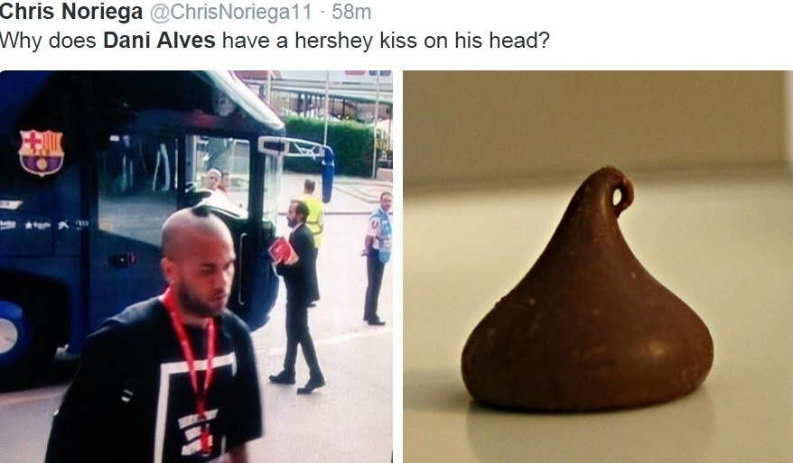 Comparação com chocolate Hershey Kiss