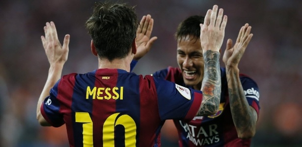 Messi exaltou trio de ataque formado por ele, Suárez e Neymar no Barcelona - Albert Gea/Reuters
