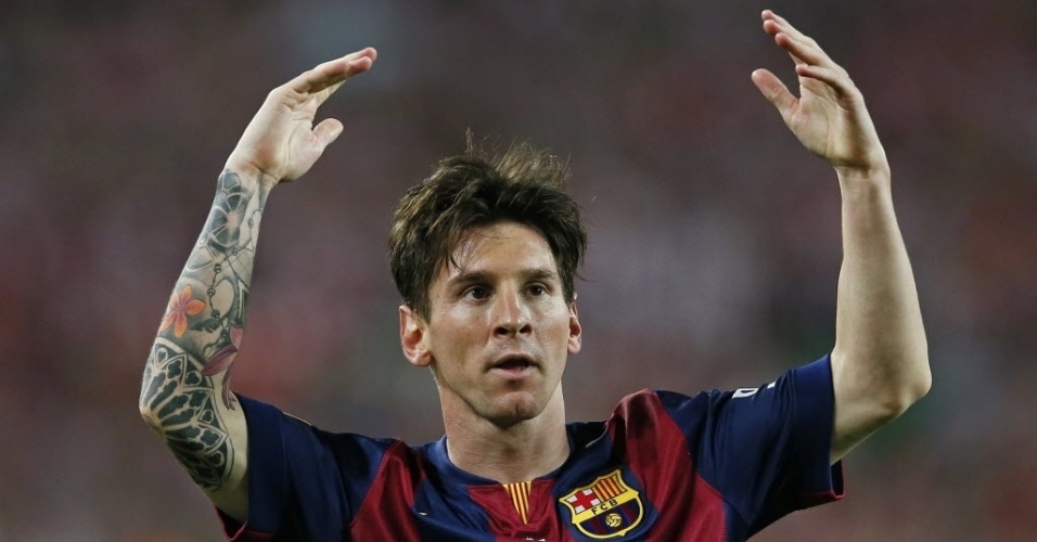 Messi comemora gol na final da Copa do Rei