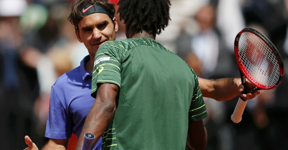 Roger Federer e Gael Monfils nas oitavas de final em Roland Garros