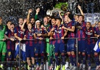 Festa do Barcelona por título da Liga dos Campeões acaba com sete presos - Reuters / Dylan Martinez