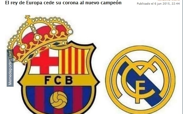 Real Madrid, campeão da temporada passada na Liga dos Campeões, passa seu reinado do Barcelona - Reprodução/Memedeportes