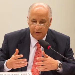 Marco Polo del Nero foi à Câmara dos Deputados prestar esclarecimentos na Comissão de Esporte da casa e abriu sua fala chamando Marin de 'grande companheiro'. - undefined