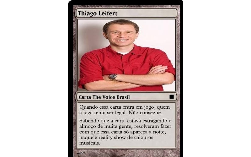 Tiago Leifert: "Quando essa carta entra em jogo, quem a joga tenta ser legal. Não consegue. Sabendo que a carta estava estragando o almoço de muita gente, resolveram fazer com que essa carta só apareça à noite, naquele reality show de calouros musicais" - Reprodução/Facebook