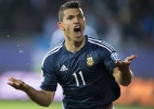 Agüero decide clássico travado contra Uruguai e Argentina vence a primeira - Xinhua/Luis Echeverría