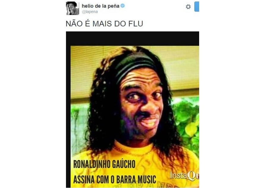 Saída de Ronaldinho Gaúcho do Fluminense gera piadas na Internet - Reprodução