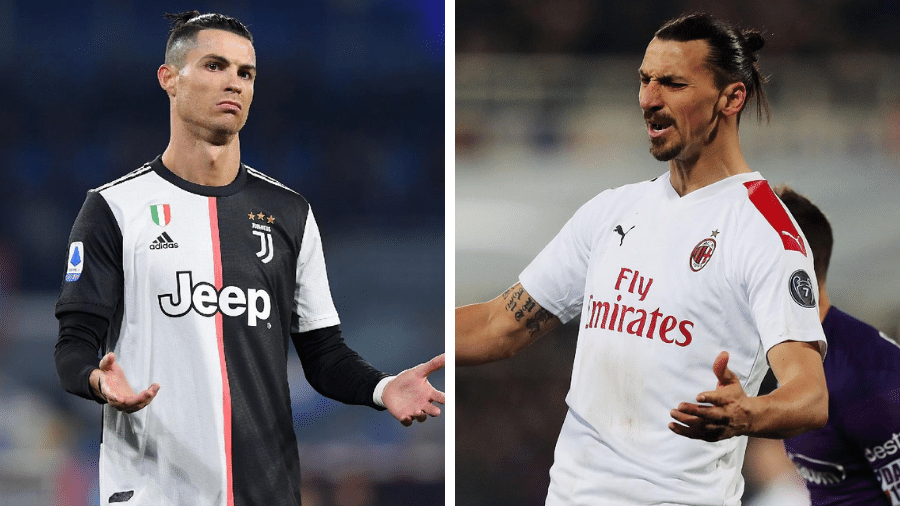 Cristiano Ronaldo e Ibrahimovic: quem tem os gols mais absurdos? - Francesco Pecoraro/Getty Images e Gabriele Maltinti/Getty Images