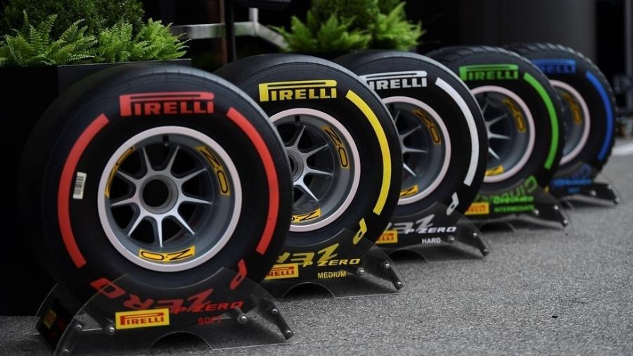 Gama de pneus da Pirelli à disposição dos pilotos de F-1 na atual temporada - Pirelli