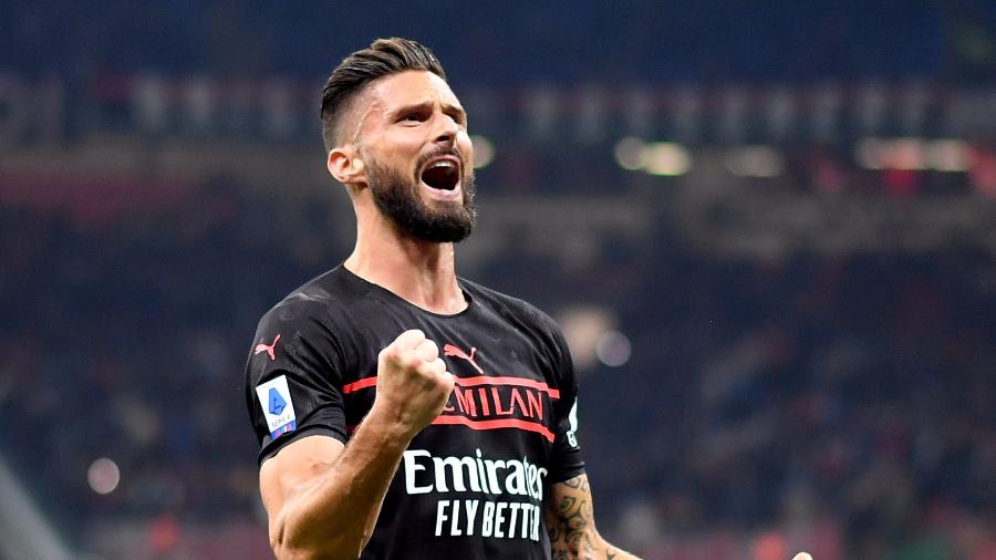 Giroud comemora gol do Milan contra Torino no Campeonato Italiano - REUTERS