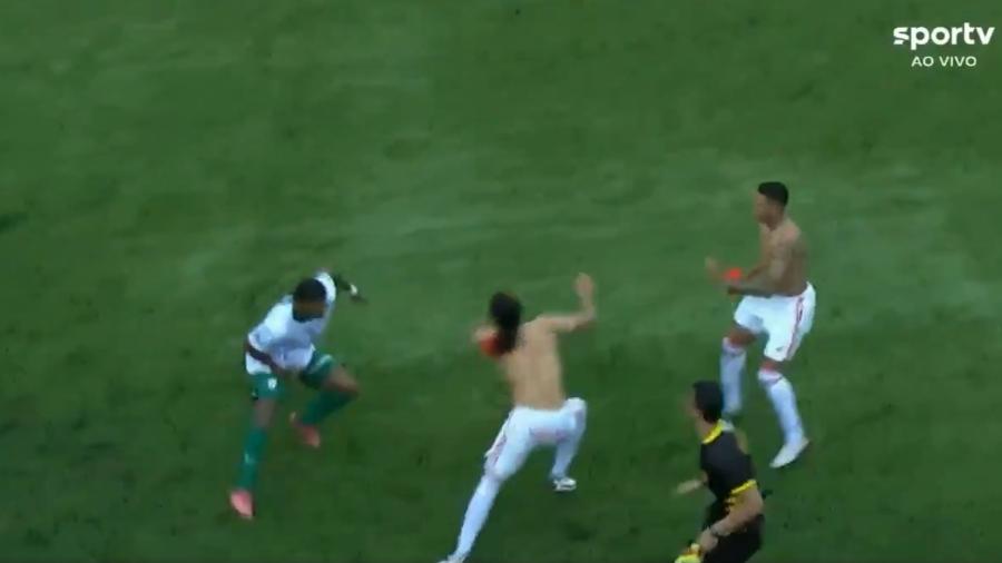Jogadores de Inter e Portuguesa brigaram após jogo da Copinha - Reprodução