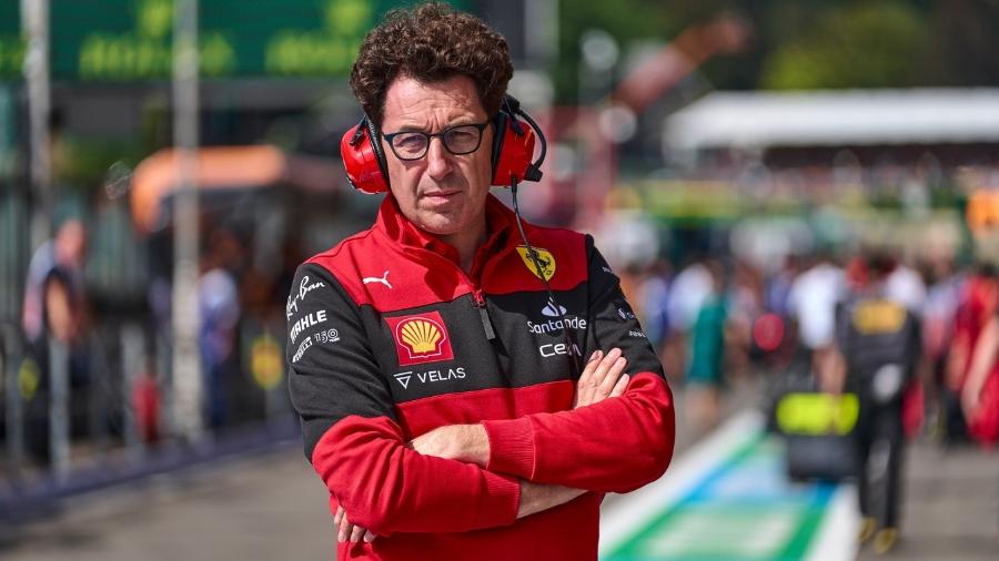 Mattia Binotto, chefe da Ferrari, no grid de largada do GP da Bélgica, em Spa-Francorchamps  - Ferrari