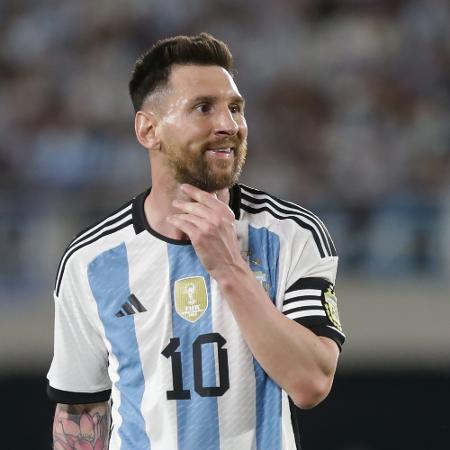 Lionel Messi durante amistoso da seleção argentina contra o Panamá - Daniel Jayo/Getty Images