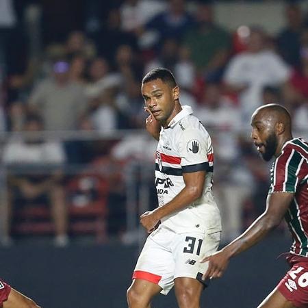 Juan, atacante do São Paulo, foi criticado após perder chance contra o Águia de Marabá - Rubens Chiri/SPFC