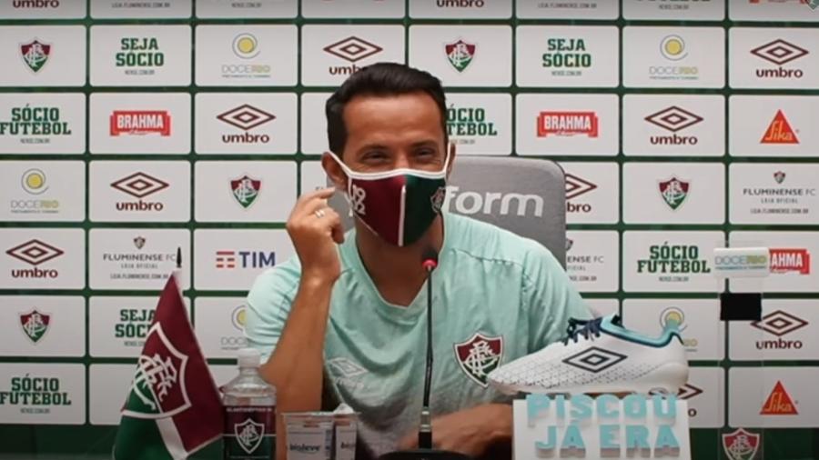 Nenê concedeu entrevista coletiva no Fluminense nesta segunda-feira - Reprodução/YouTube