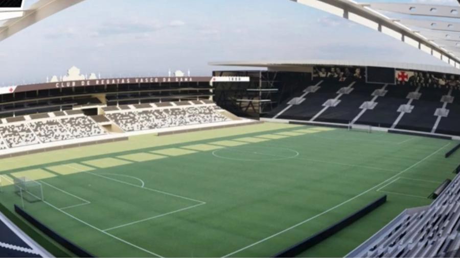 Gráfico do projeto de reforma e ampliação do estádio de São Januário: parceria com a WTorre - Reprodução / Vasco TV