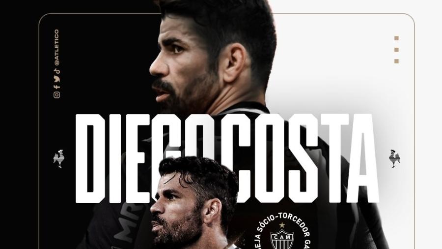 Diego Costa é mais um astro internacional a vestir a camisa do Galo em 2021 - Divulgação/Atlético-MG