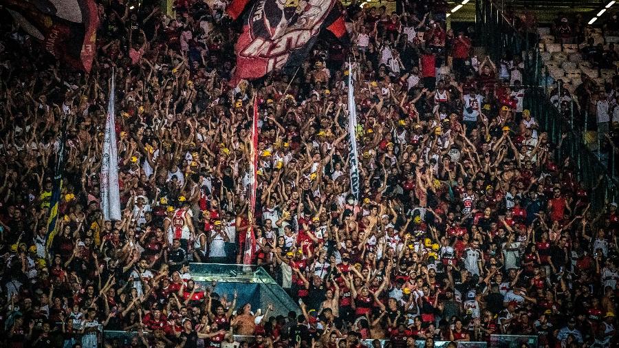 Torcida do Flamengo no Maracanã no jogo contra o Corinthians, pelo Brasileirão 2021 - Alexandre Vidal/Flamengo