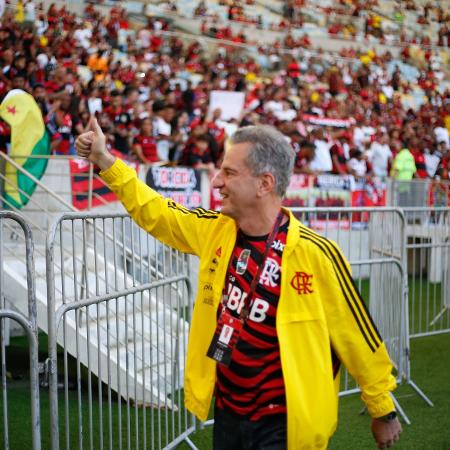 Presidente do Flamengo, Rodolfo Landim acompanhou a fase de grupos da Copa do Mundo no Qatar - Gilvan de Souza/Flamengo