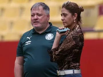 Leila Pereira faz cobrança a Anderson Barros depois de derrota do Palmeiras