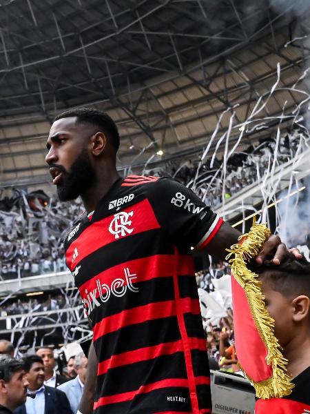 Gerson, do Flamengo, durante final da Copa do Brasil contra o Atlético-MG